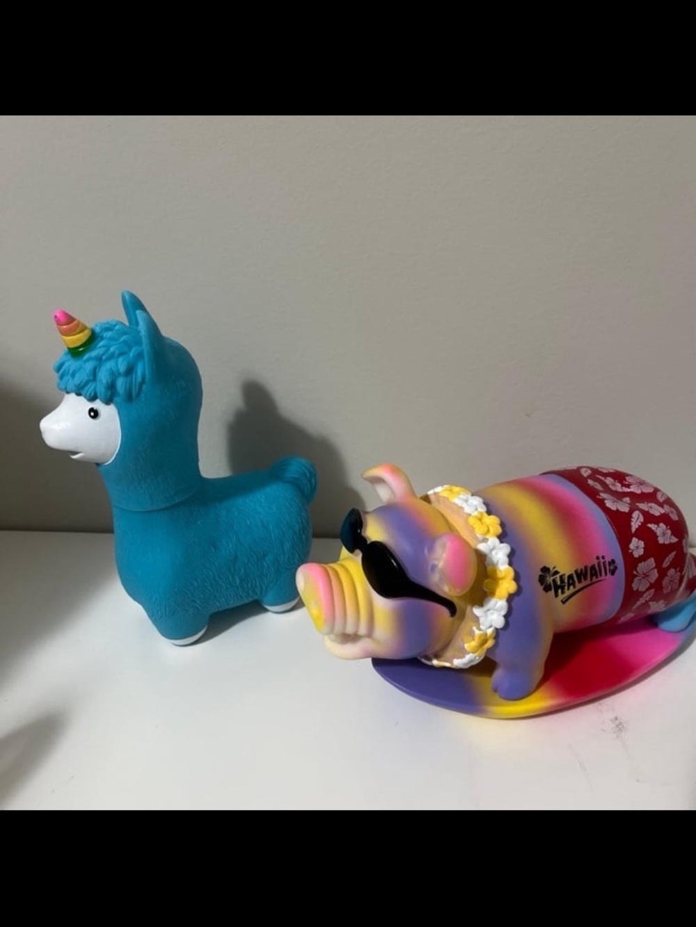Animold Squeeze Toys Llama and Rainbow Pig